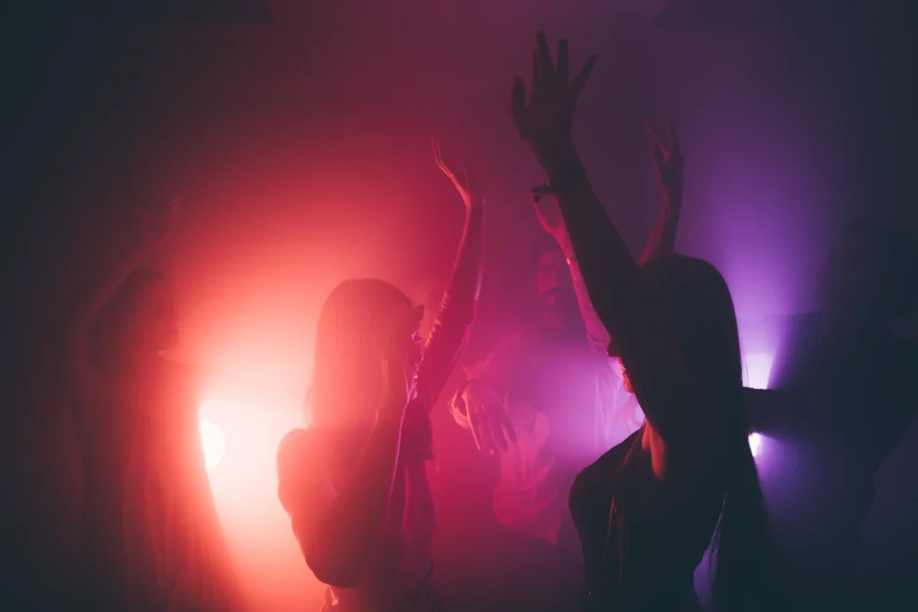 People dancing at a club